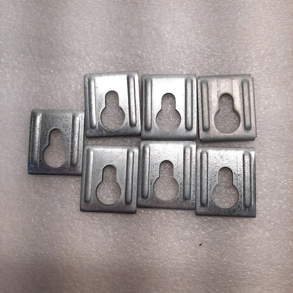 GENUINE IKEA KEYHOLE STEEL MOUNTING BRACKET metal PLATE #103693 set 7‎